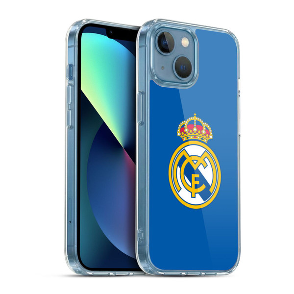 Real Madrid CF Origin Plain Logo Blue Soft Gel Case for Apple iPhone 13 Mini & MagSafe