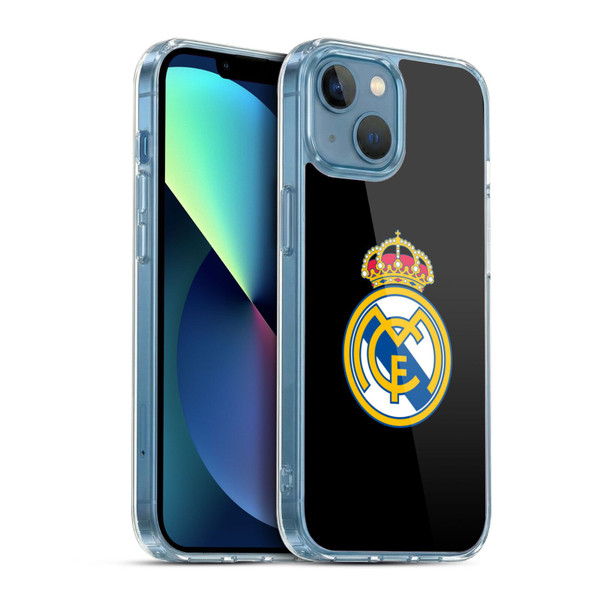 Real Madrid CF Origin Plain Logo Black Soft Gel Case for Apple iPhone 13 Mini & MagSafe