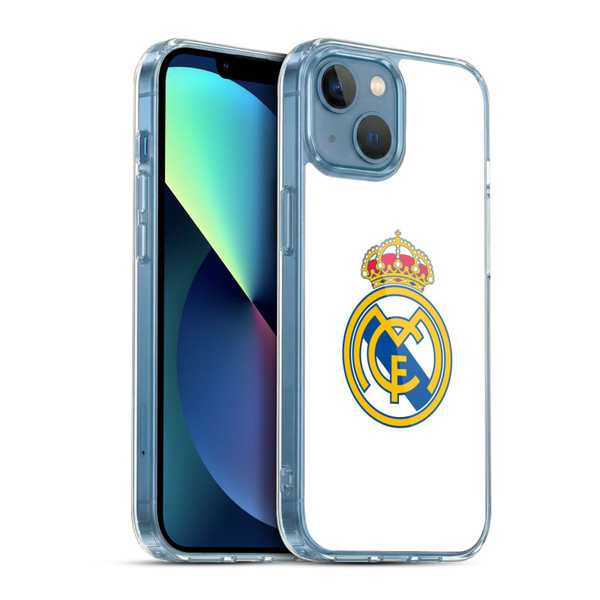 Real Madrid CF Origin Plain Logo White Soft Gel Case for Apple iPhone 13 Mini & MagSafe