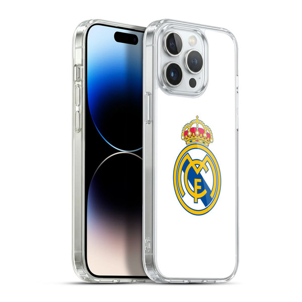 Real Madrid CF Origin Plain Logo White Soft Gel Case for Apple iPhone 13 Pro Max & MagSafe