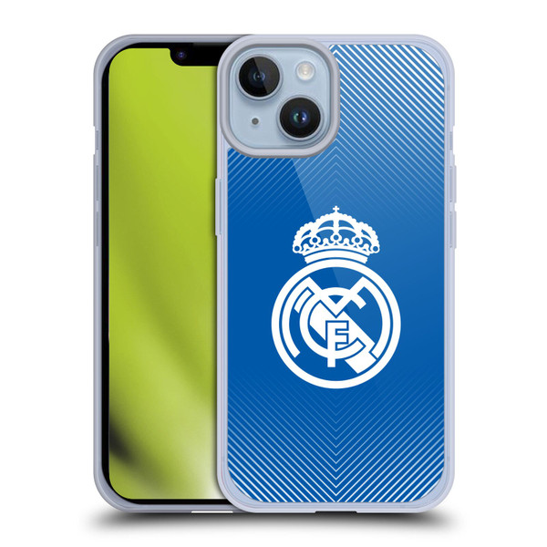Real Madrid CF Origin Logo Blue Soft Gel Case for Apple iPhone 14