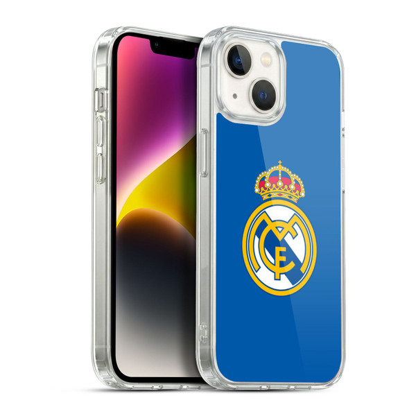 Real Madrid CF Origin Plain Logo Blue Soft Gel Case for Apple iPhone 14