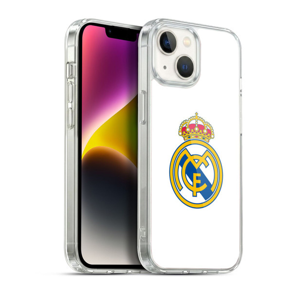 Real Madrid CF Origin Plain Logo White Soft Gel Case for Apple iPhone 14