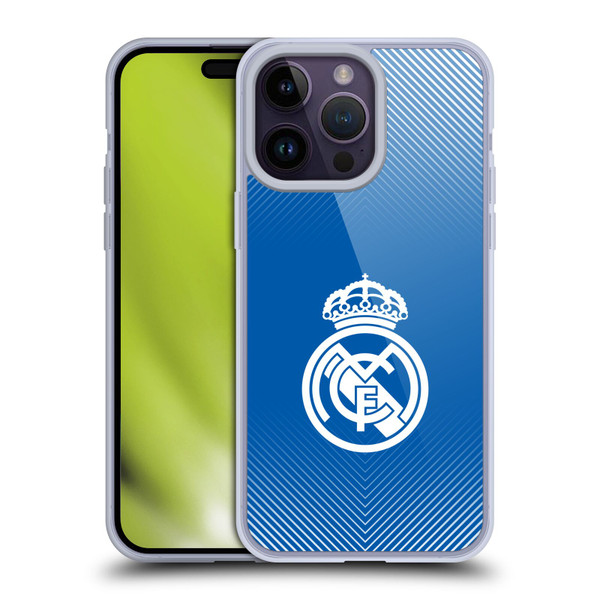 Real Madrid CF Origin Logo Blue Soft Gel Case for Apple iPhone 14 Pro Max