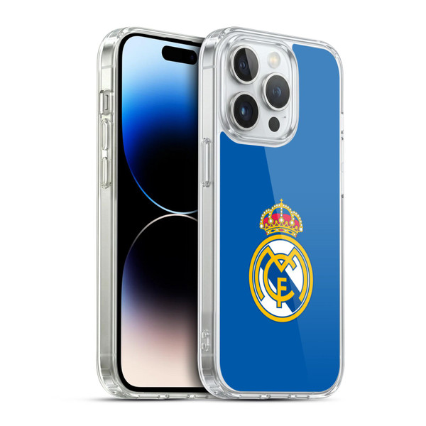 Real Madrid CF Origin Plain Logo Blue Soft Gel Case for Apple iPhone 14 Pro & MagSafe