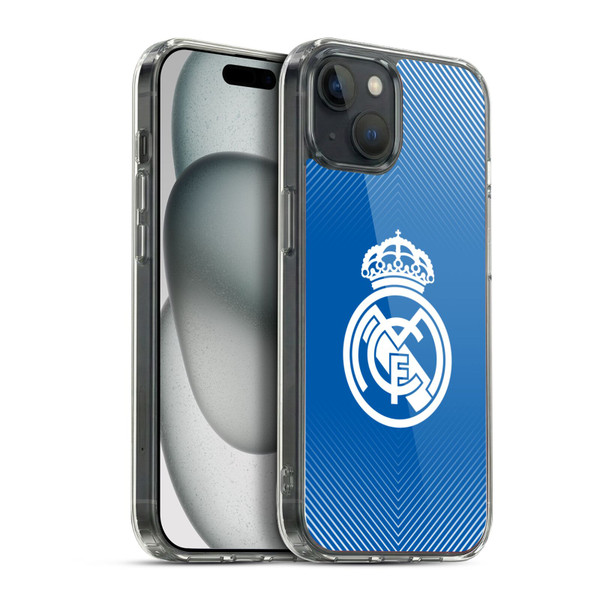 Real Madrid CF Origin Logo Blue Soft Gel Case for Apple iPhone 15 Plus & MagSafe