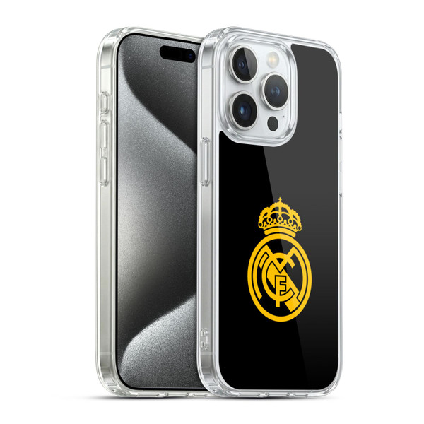 Real Madrid CF Origin Gold Logo Soft Gel Case for Apple iPhone 15 Pro & MagSafe