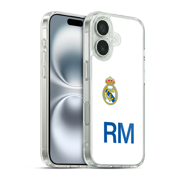 Real Madrid CF Origin RM Logo Soft Gel Case for Apple iPhone 16 & MagSafe