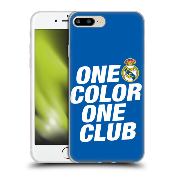 Real Madrid CF Origin One Color Soft Gel Case for Apple iPhone 7 Plus / iPhone 8 Plus