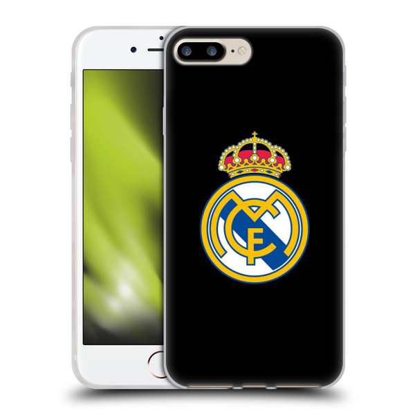 Real Madrid CF Origin Plain Logo Black Soft Gel Case for Apple iPhone 7 Plus / iPhone 8 Plus