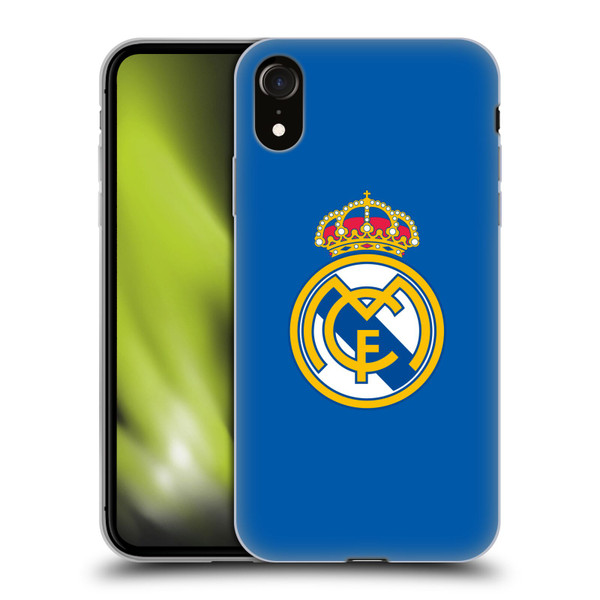 Real Madrid CF Origin Plain Logo Blue Soft Gel Case for Apple iPhone XR