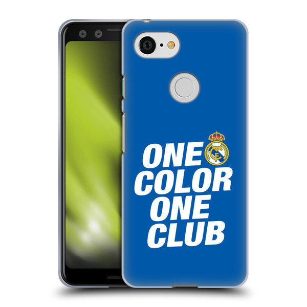 Real Madrid CF Origin One Color Soft Gel Case for Google Pixel 3