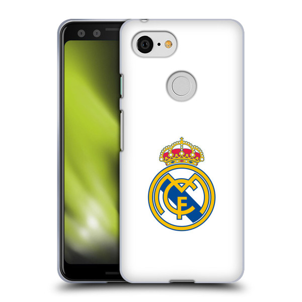 Real Madrid CF Origin Plain Logo White Soft Gel Case for Google Pixel 3