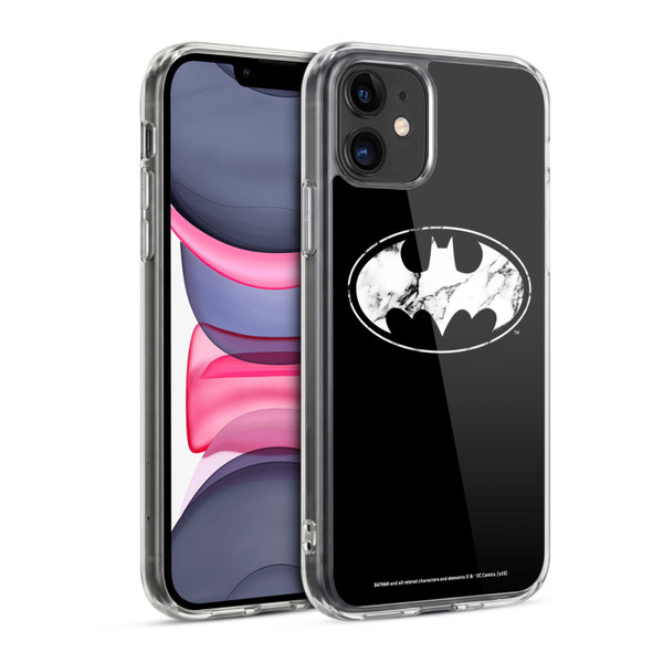 Batman DC Comics Logos Marble Soft Gel Case for Apple iPhone 11