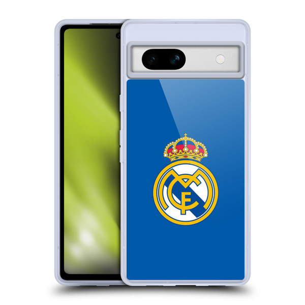 Real Madrid CF Origin Plain Logo Blue Soft Gel Case for Google Pixel 7a