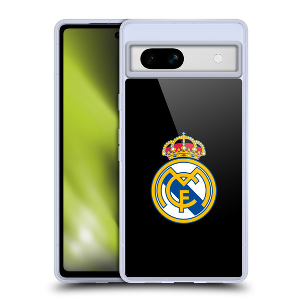 Real Madrid CF Origin Plain Logo Black Soft Gel Case for Google Pixel 7a