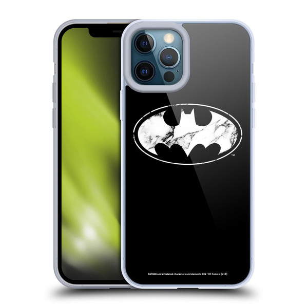 Batman DC Comics Logos Marble Soft Gel Case for Apple iPhone 12 Pro Max & MagSafe