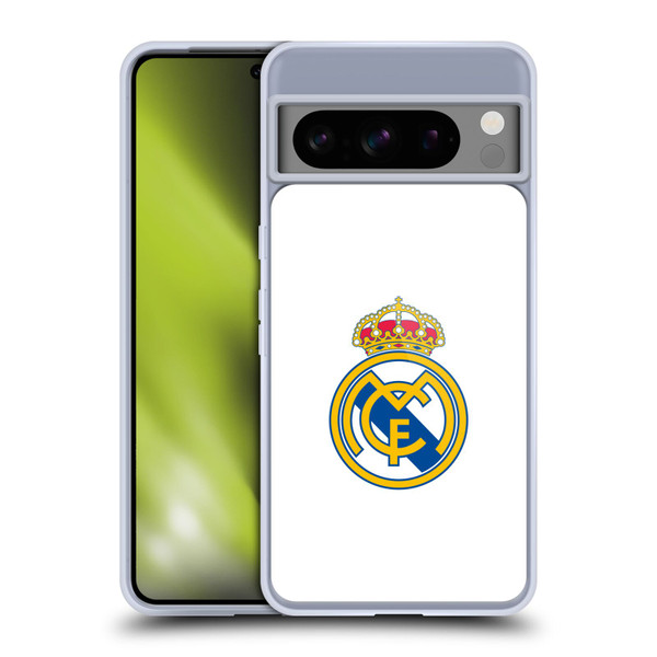 Real Madrid CF Origin Plain Logo White Soft Gel Case for Google Pixel 8 Pro