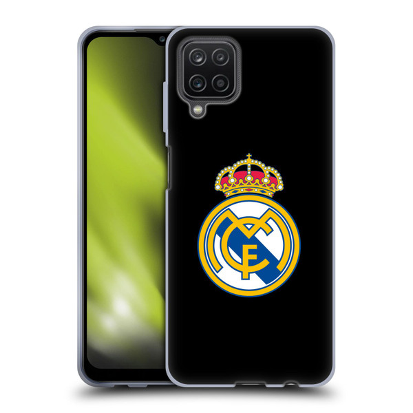 Real Madrid CF Origin Plain Logo Black Soft Gel Case for Samsung Galaxy A12 (2020)