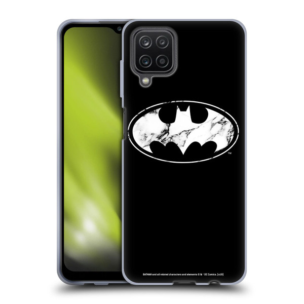 Batman DC Comics Logos Marble Soft Gel Case for Samsung Galaxy A12 (2020)