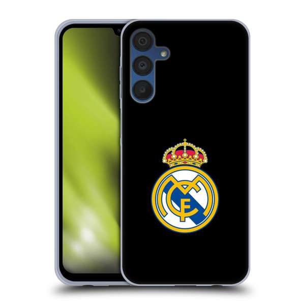 Real Madrid CF Origin Plain Logo Black Soft Gel Case for Samsung Galaxy A15