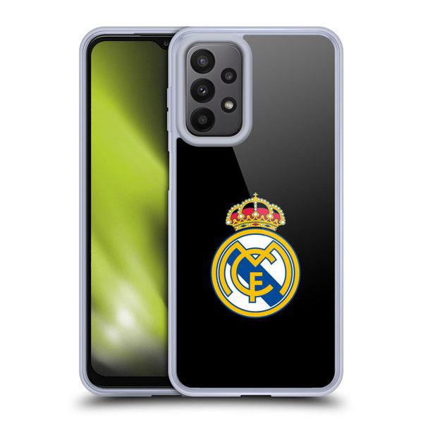 Real Madrid CF Origin Plain Logo Black Soft Gel Case for Samsung Galaxy A23 / 5G (2022)
