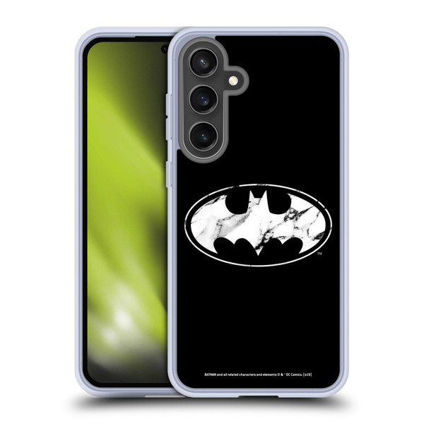 Batman DC Comics Logos Marble Soft Gel Case for Samsung Galaxy S24 FE