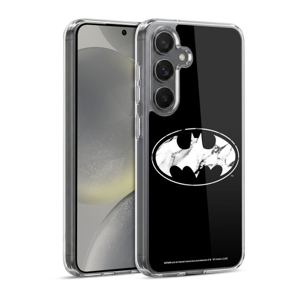 Batman DC Comics Logos Marble Soft Gel Case for Samsung Galaxy S24 5G & MagSafe
