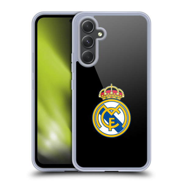 Real Madrid CF Origin Plain Logo Black Soft Gel Case for Samsung Galaxy A54 5G