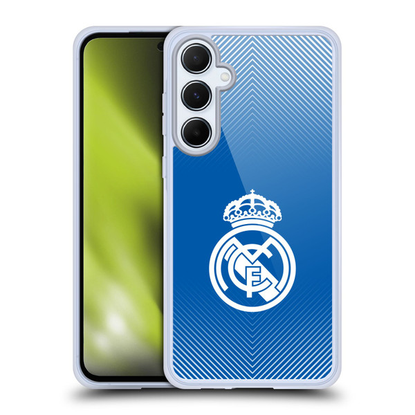 Real Madrid CF Origin Logo Blue Soft Gel Case for Samsung Galaxy A55 5G