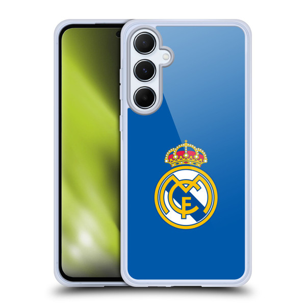 Real Madrid CF Origin Plain Logo Blue Soft Gel Case for Samsung Galaxy A55 5G