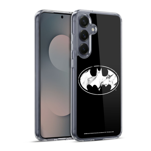 Batman DC Comics Logos Marble Soft Gel Case for Samsung Galaxy S25+ & MagSafe