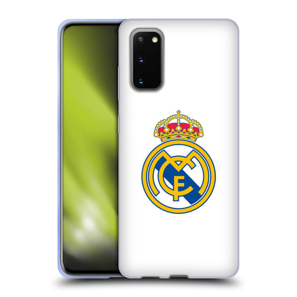 Real Madrid CF Origin Plain Logo White Soft Gel Case for Samsung Galaxy S20 / S20 5G