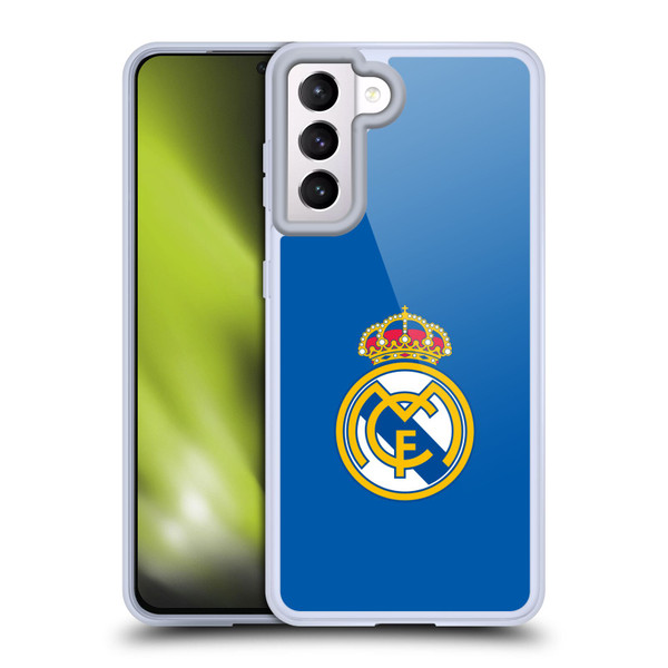 Real Madrid CF Origin Plain Logo Blue Soft Gel Case for Samsung Galaxy S21 5G
