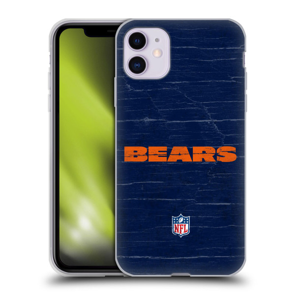 NFL Chicago Bears Logo Distressed Look Soft Gel Case for Apple iPhone 11