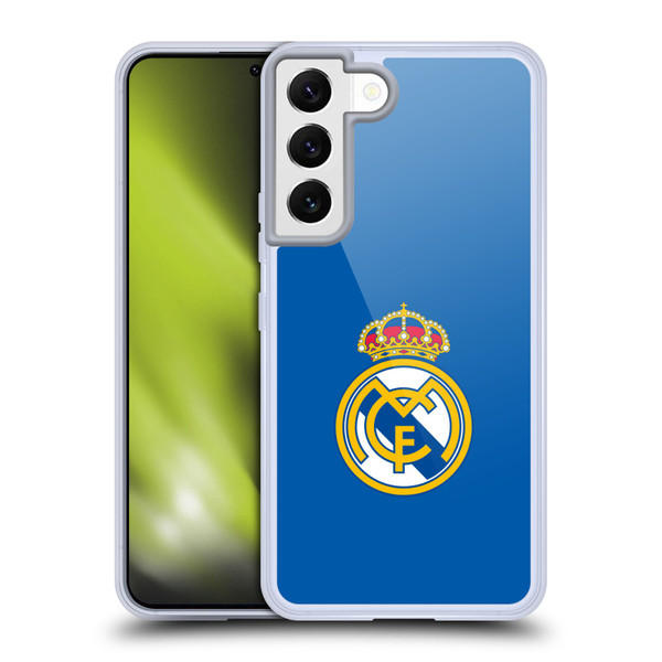 Real Madrid CF Origin Plain Logo Blue Soft Gel Case for Samsung Galaxy S22 5G