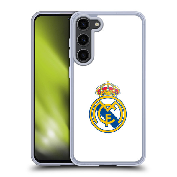 Real Madrid CF Origin Plain Logo White Soft Gel Case for Samsung Galaxy S23+ 5G