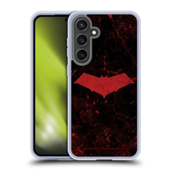 Batman DC Comics Red Hood Logo Grunge Soft Gel Case for Samsung Galaxy S24 FE