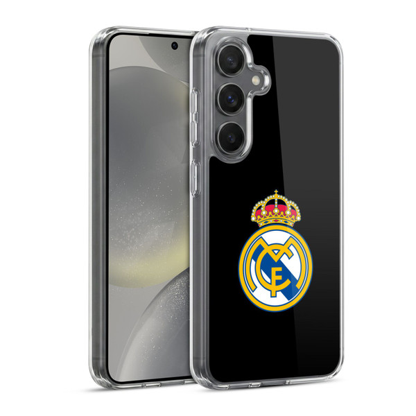 Real Madrid CF Origin Plain Logo Black Soft Gel Case for Samsung Galaxy S24 5G & MagSafe