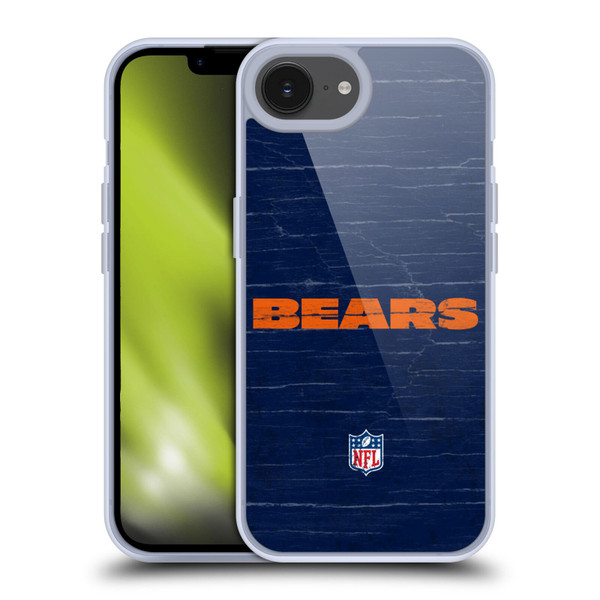 NFL Chicago Bears Logo Distressed Look Soft Gel Case for Apple iPhone 16e