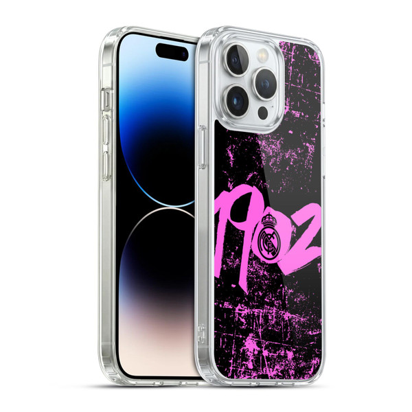 Real Madrid CF Urban Pink 1902 Soft Gel Case for Apple iPhone 14 Pro Max & MagSafe