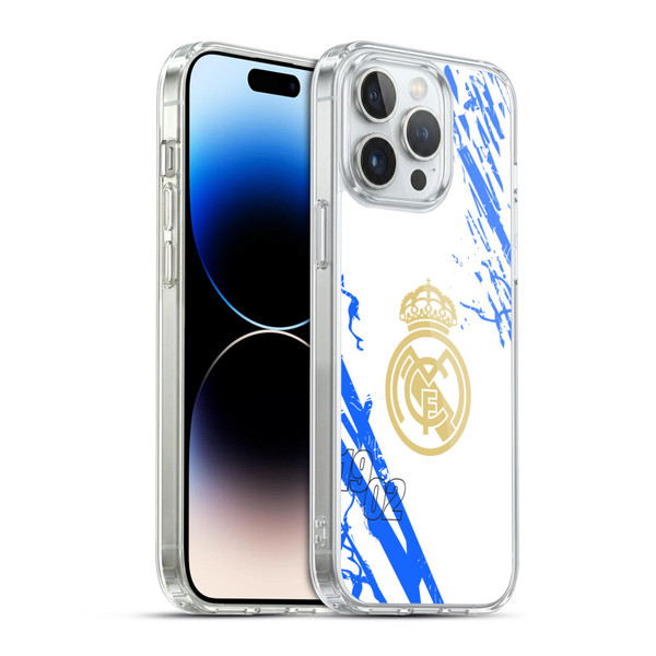Real Madrid CF Urban White Blue Soft Gel Case for Apple iPhone 14 Pro Max & MagSafe