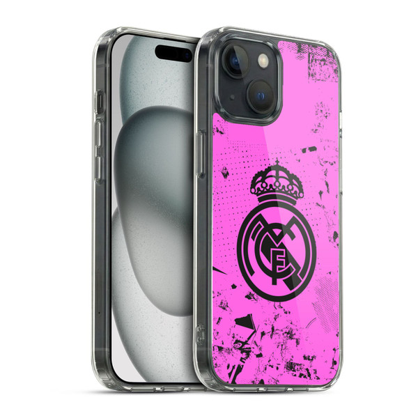 Real Madrid CF Urban Pink Soft Gel Case for Apple iPhone 15 & MagSafe