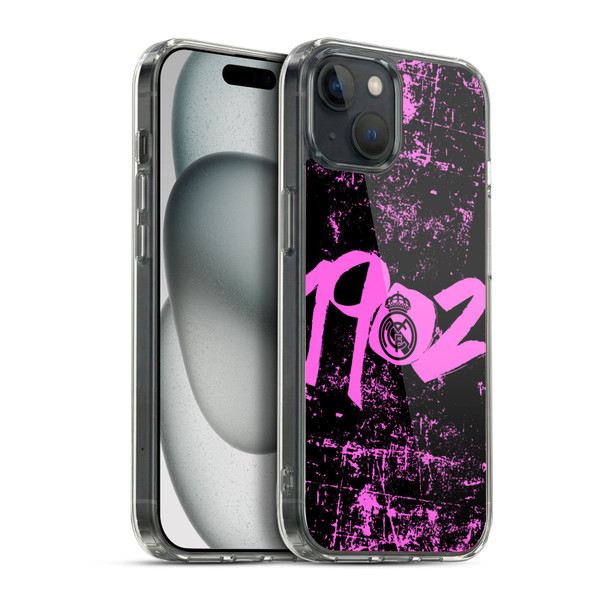 Real Madrid CF Urban Pink 1902 Soft Gel Case for Apple iPhone 15 Plus & MagSafe