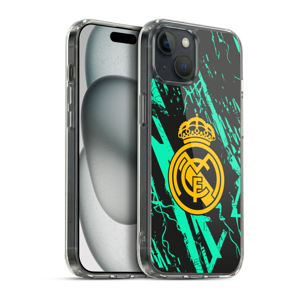 Real Madrid CF Urban Green Gold Soft Gel Case for Apple iPhone 15 Plus & MagSafe