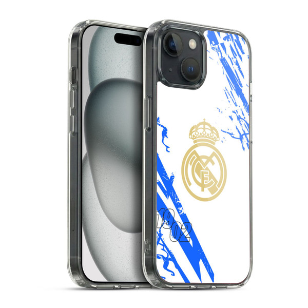 Real Madrid CF Urban White Blue Soft Gel Case for Apple iPhone 15 Plus & MagSafe