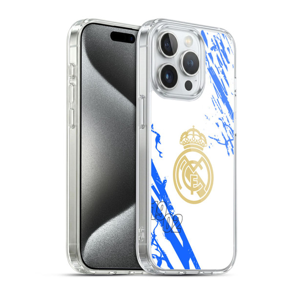 Real Madrid CF Urban White Blue Soft Gel Case for Apple iPhone 15 Pro & MagSafe