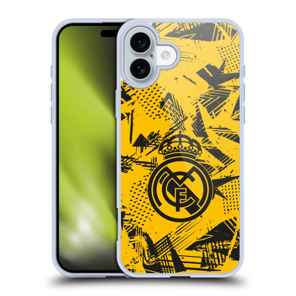 Real Madrid CF Urban Yellow Soft Gel Case for Apple iPhone 16 Plus