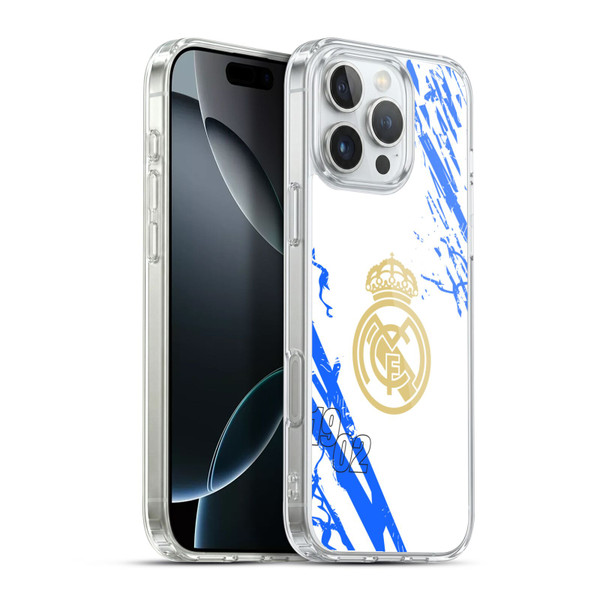 Real Madrid CF Urban White Blue Soft Gel Case for Apple iPhone 16 Pro Max & MagSafe