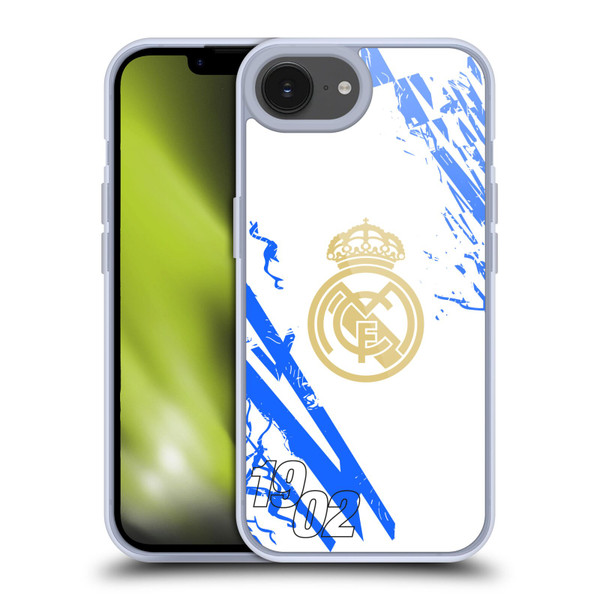 Real Madrid CF Urban White Blue Soft Gel Case for Apple iPhone 16e